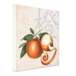 Mandarin Oranges Vintage Chic Asian Wall Canvas Stretched Canvas Print
