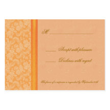Mandarin Wedding Response Card Business Cards