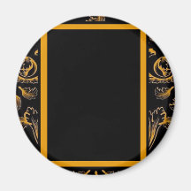 Mandel Black Gold Decor Fractal Realism Collection Magnets