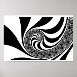 Mandelbrot Zebra Spiral Posters