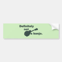Mandolin -- Definitely Not A Banjo Bumper Stickers