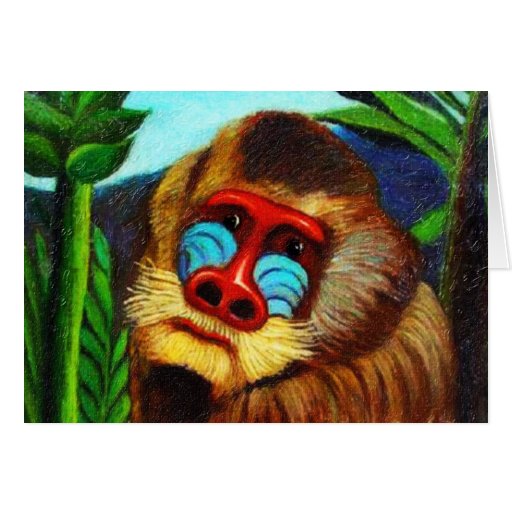 Mandrill in the Jungle by Henri Rousseau Greeting Card