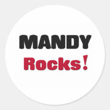 Mandy Rocks Round Stickers