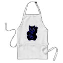maneki neko blue neon aprons