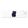 maneki neko blue neon bumper sticker