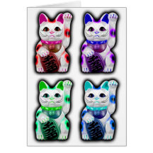 Maneki Neko JAPANESE money CAT Card