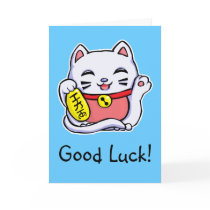 Maneki Neko Lucky cat template Card