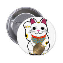Maneki Neko Pinback Button