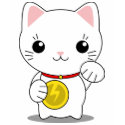 Maneki Neko - White Lucky Cat t-shirts