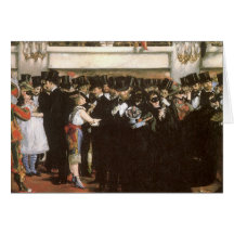 Manet's Masked Ball at the Opera Greeting Card