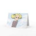 Manga girl Greeting Card