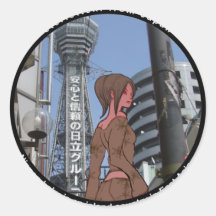 MANGA girl OSAKA Stickers