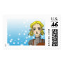 Manga girl stamp
