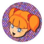 Manga Red Girl stickers