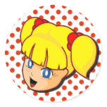 Manga Yellow Girl stickers