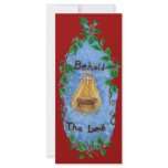 Manger Holly Baby Jesus Christmas Design rack cards