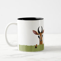 Mango the Gazelle Peek-a-boo Coffee Mugs