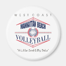 Manhattan Beach Volleyball Gift Fridge Magnet