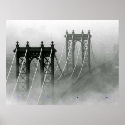 Manhattan Morning Fog Poster
