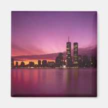 Manhattan Skyline and Hudson River, New York, Fridge Magnet