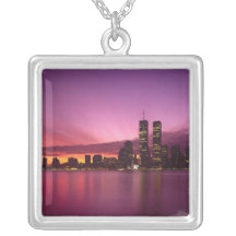 Manhattan Skyline and Hudson River, New York, Necklace
