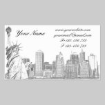 Manhattan Skyline and The Statue of Liberty business cards