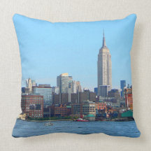 Manhattan Skyline as Seen From Hoboken, NJ Pillow