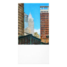 Manhattan Skyscraper Personalised Photo Card