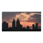 manhattan sunset photo card