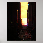 Manhattanhenge Sunset New York City, Medium Print