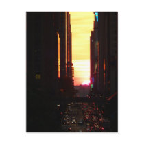 Manhattanhenge Sunset New York City Postcards