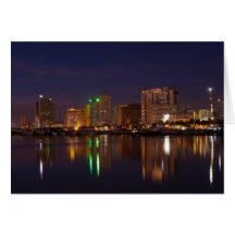 Manila bay nightscape card