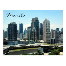 manila skyline post card