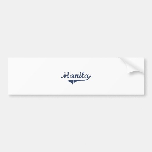 Manila Utah Classic Design Bumper Sticker