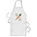 Manly fancy carrot with a handlebar moustache aprons