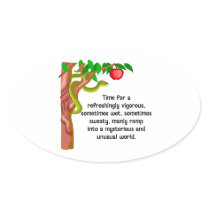 Manly Romp Oval Stickers