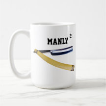 MANLY SQUARED MONOGRAMED SHAVING MUG
