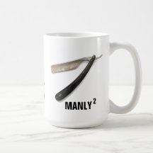 MANLY SQUARED MONOGRAMED SHAVING MUG