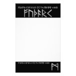 Mannaz Rune grey Stationery Design