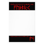 Mannaz Rune red Stationery