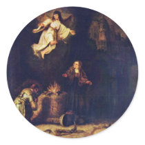 Manoah'S Sacrifice By Govert Flinck Round Sticker