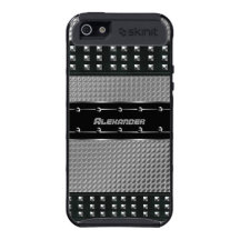 Mans Boys Black Metal Studs Look Covers For iPhone 5