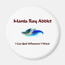 Manta Ray Addict Refrigerator Magnets