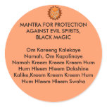 MANTRA FOR PROTECTION AGAINST EVIL SPIRITS, BLACK stickers