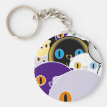 Many cats keychain nyckelring
