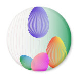 Many-colored Easter’s eggs and hares Refrigerator Magnet