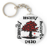 many hearts one family key chain