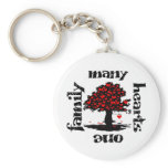 many hearts one family keychains