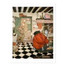 Many's The Beating He Had Post Card