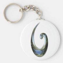 Maori Fish Hook - Chrome Keychains
